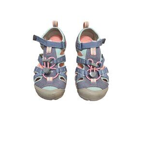 Keen Kids Sea camp II CNX Waterproof Closed-Toe Sandals Size 13 Gray & Pink